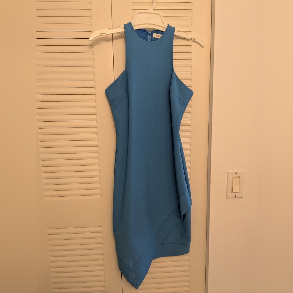 Elegant Blue Sleeveless Dress